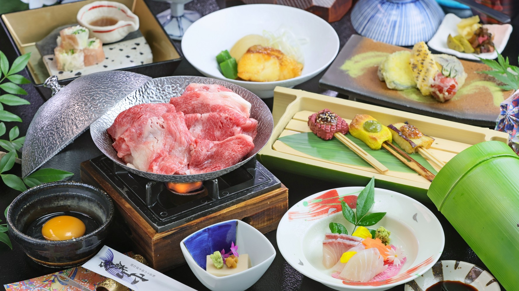 【選べる宮崎牛会席】★しゃぶしゃぶorすき焼き！美味しいお食事と温泉で癒しのひとときを（2食付）