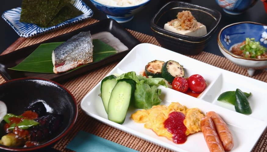 【朝食】自家栽培のお米・野菜を使った♪田舎の朝ごはん