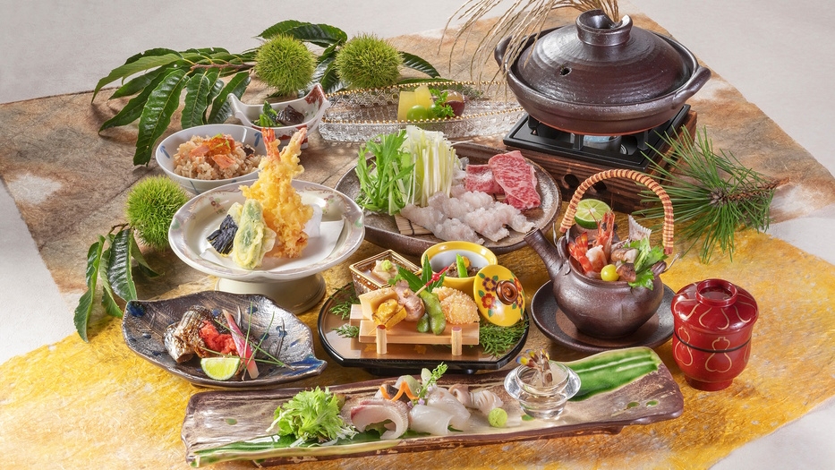 【10％OFF】【楽天スーパーSALE】和食・沙羅紗★基本会席コース（岡山産和牛＆瀬戸内鮮魚の造里）