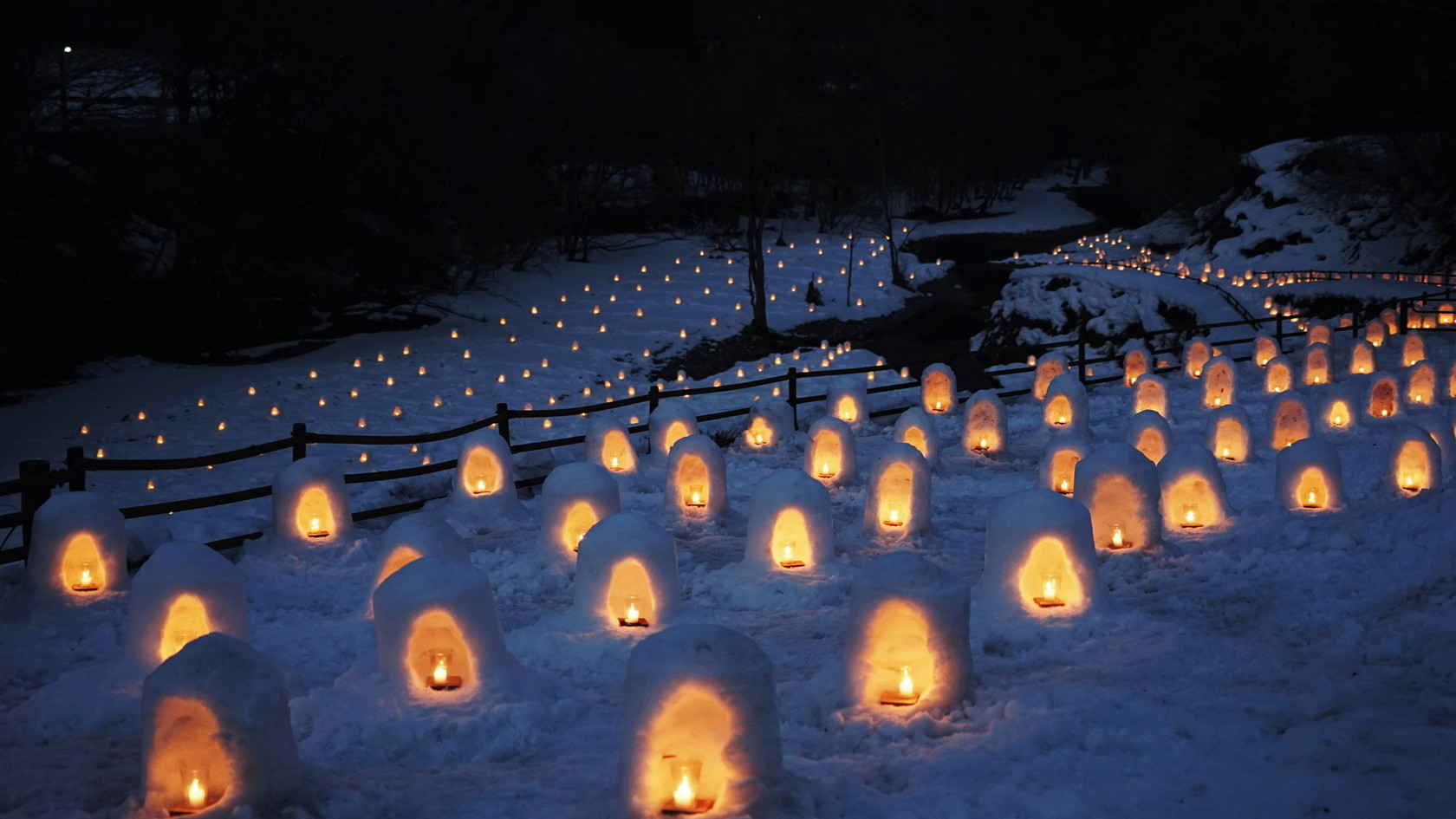 湯西川温泉かまくら会場＊雪景色