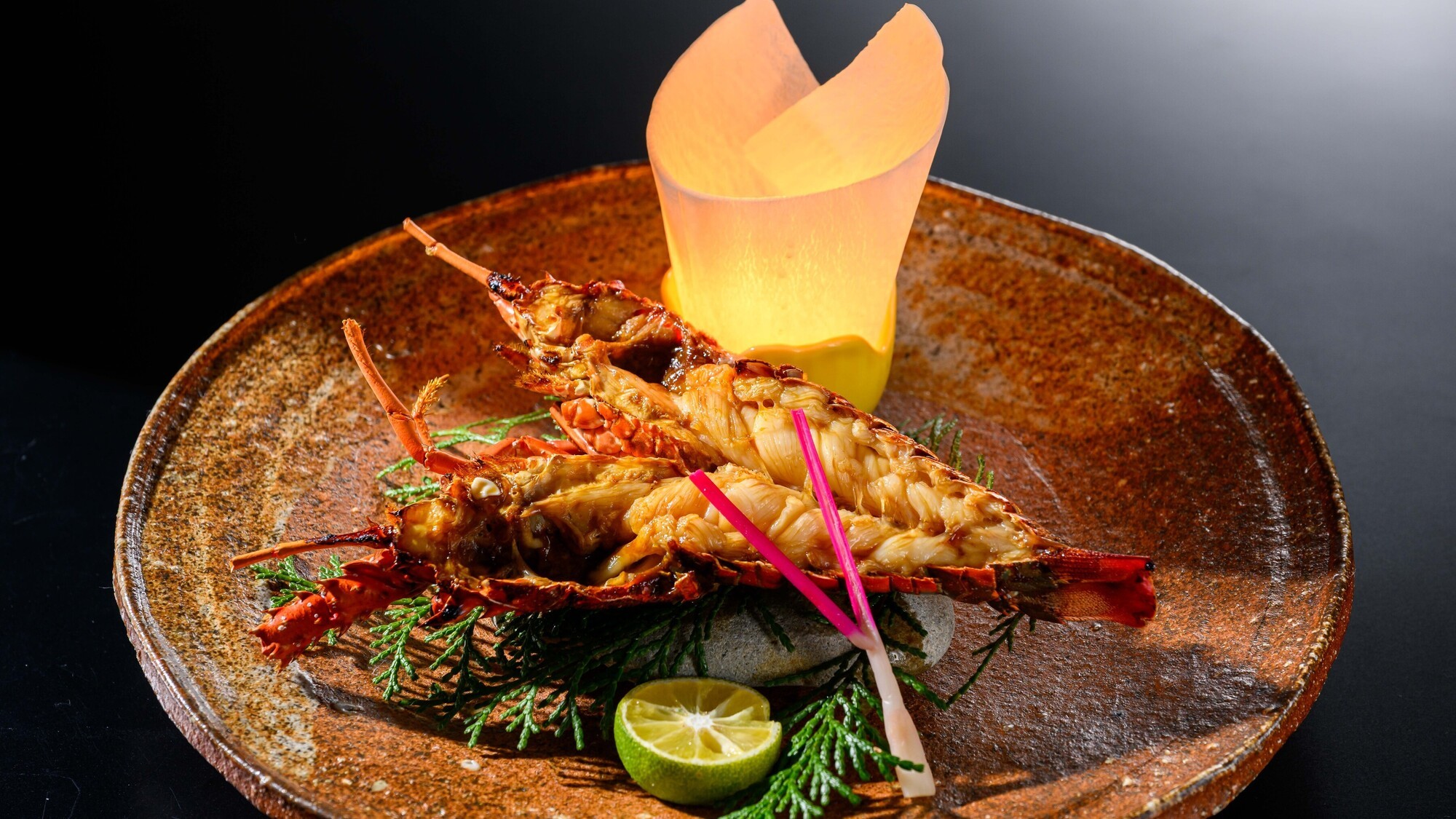 【特選熊野会席】伊勢海老の鬼瓦焼き