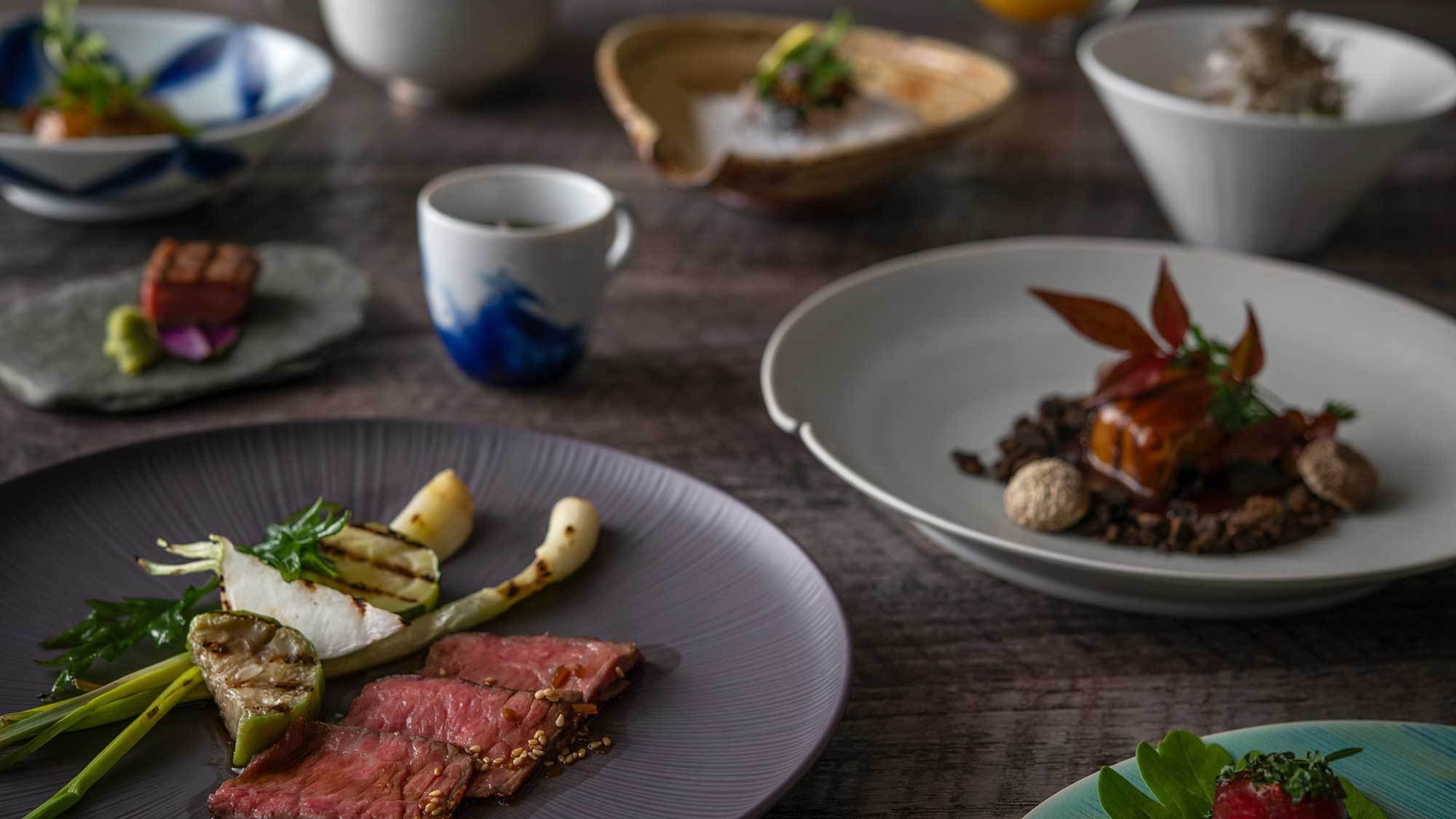 【HANARE】五感で愉しむシェフおまかせ季節のフルコースディナー・夕＆朝食付