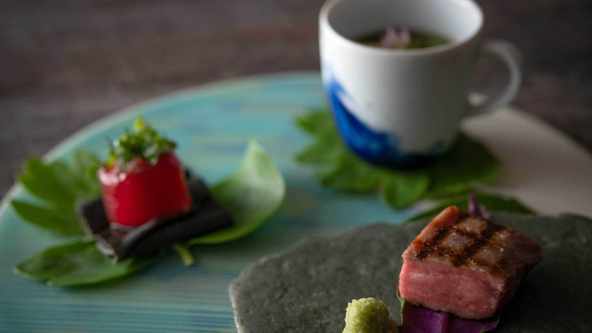 【HANARE】五感で愉しむシェフおまかせ季節のフルコースディナー・夕＆朝食付