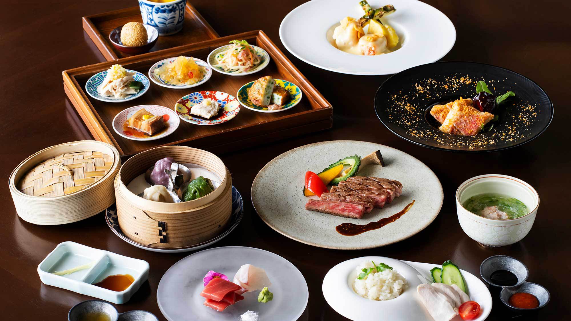 【琉球新天地】沖縄の食材を味わう　石垣オリエンタルorゆんたく　選べるディナーコース・夕＆朝食付き