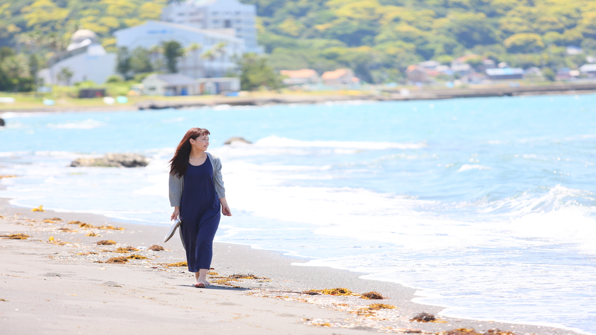 松庵の前の海