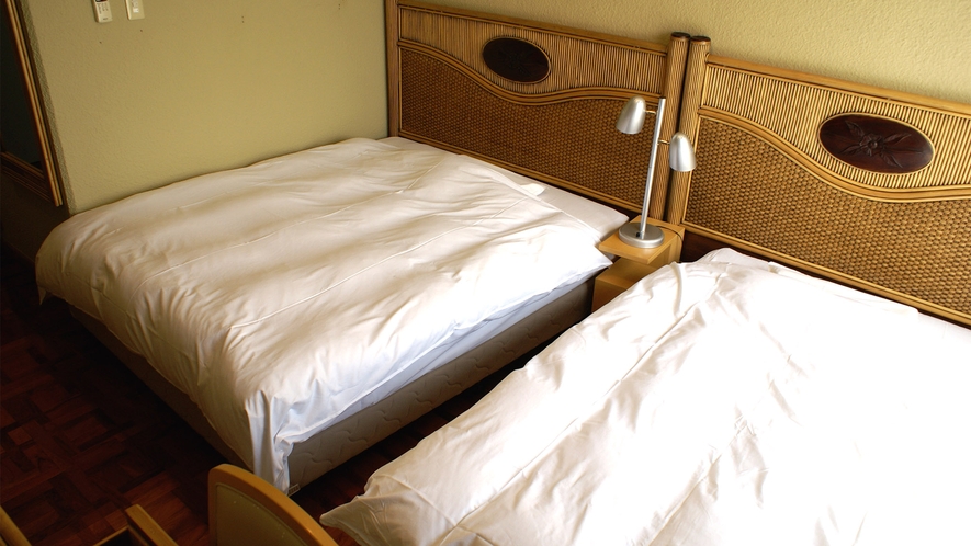 ・ツインルーム　20平米の空間に広々としたベッドを搭載！ゆっくりとお休みください