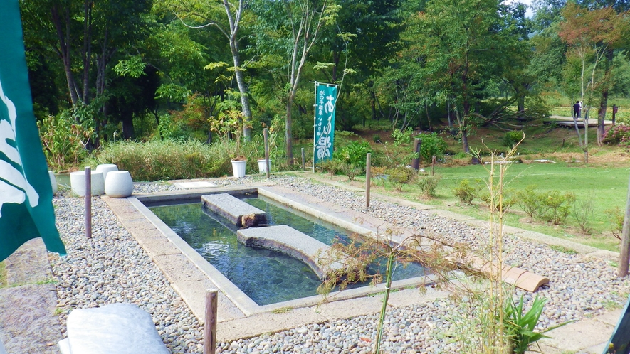 *【いもり池】妙高山を眺めながらゆっくり入る足湯は最高！
