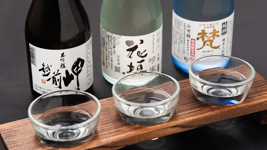 選べる福井グルメ：福井地酒利き酒セット３種付