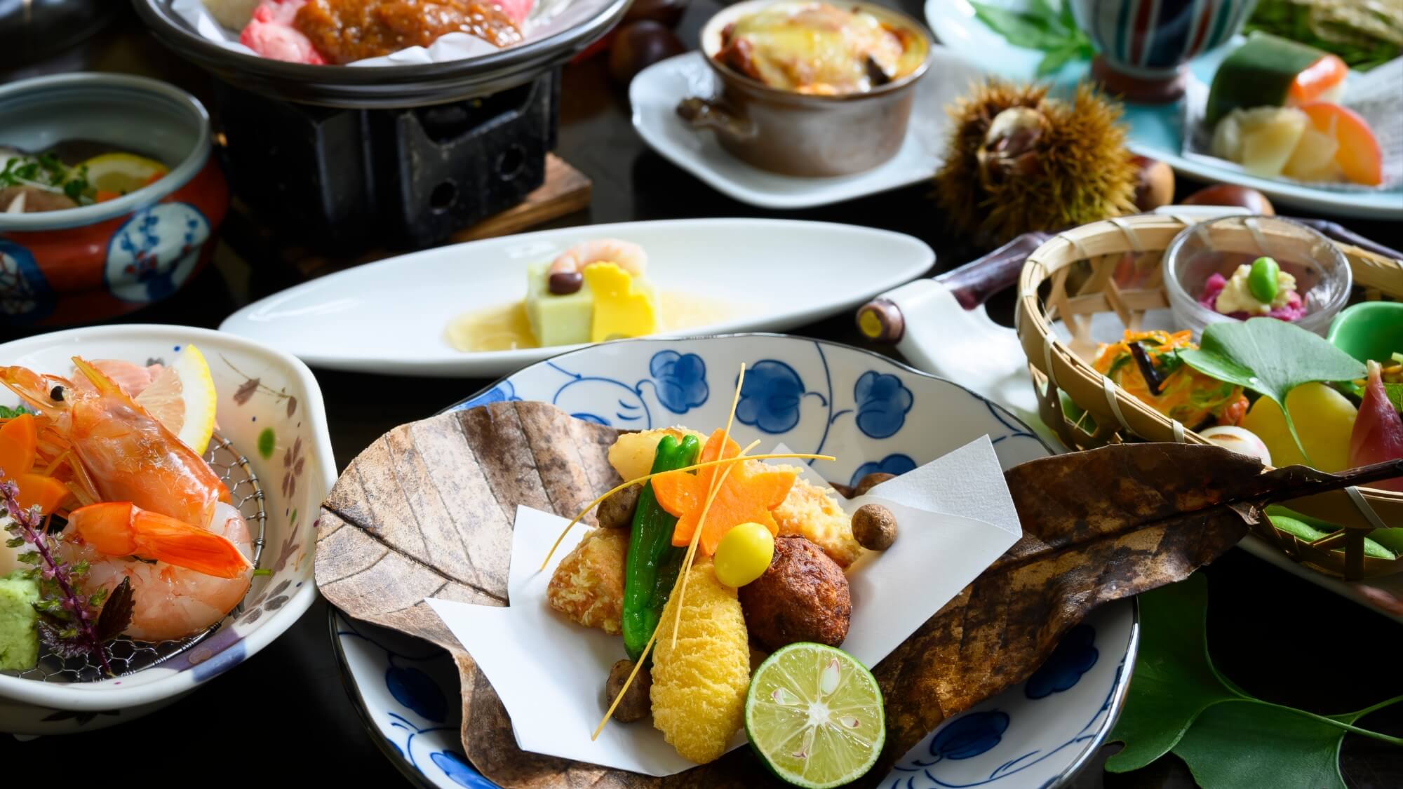 【秋のりんどう会席】ご当地ブランド牛「蔵王牛」しゃぶしゃぶと、山形の旬彩を味わう