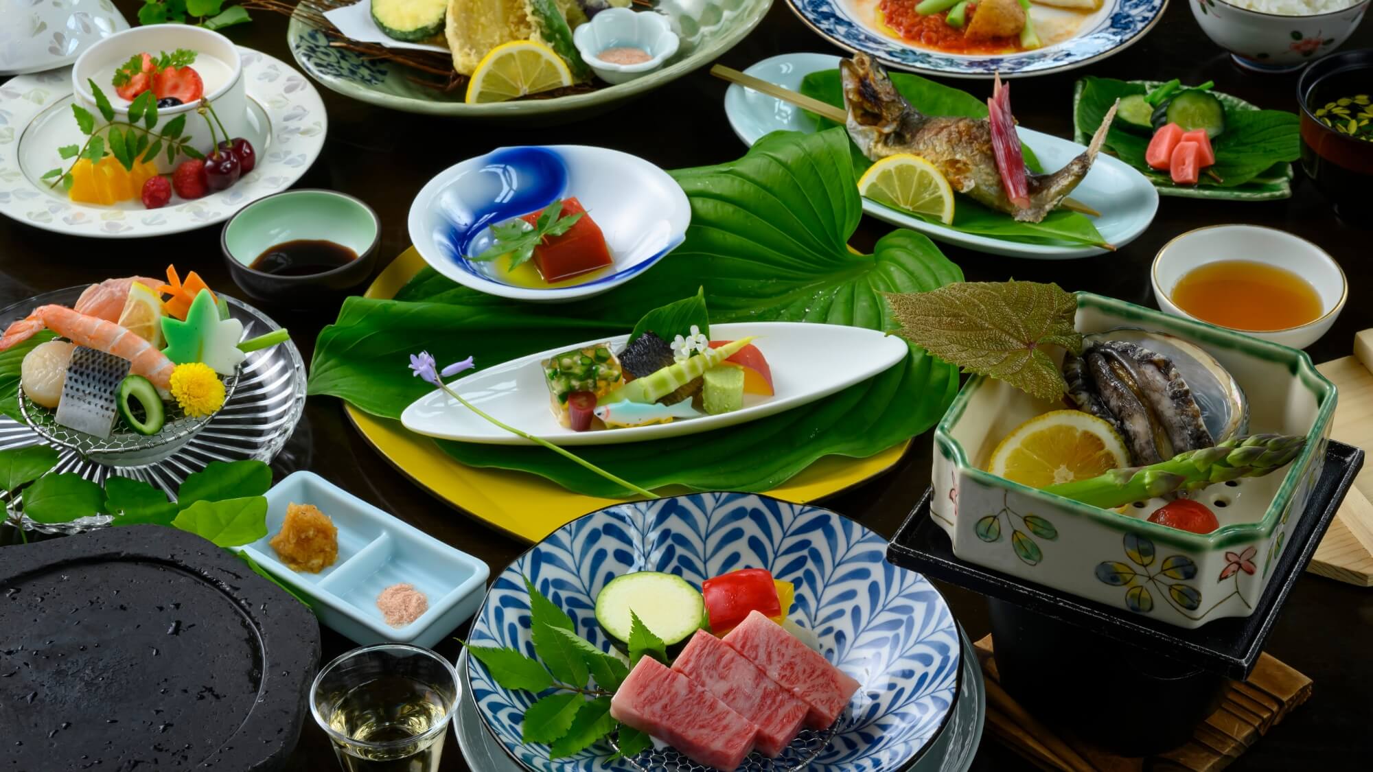 【夏のやまゆり会席】米沢牛や鮑を堪能する夏のやまゆり会席※写真はイメージです