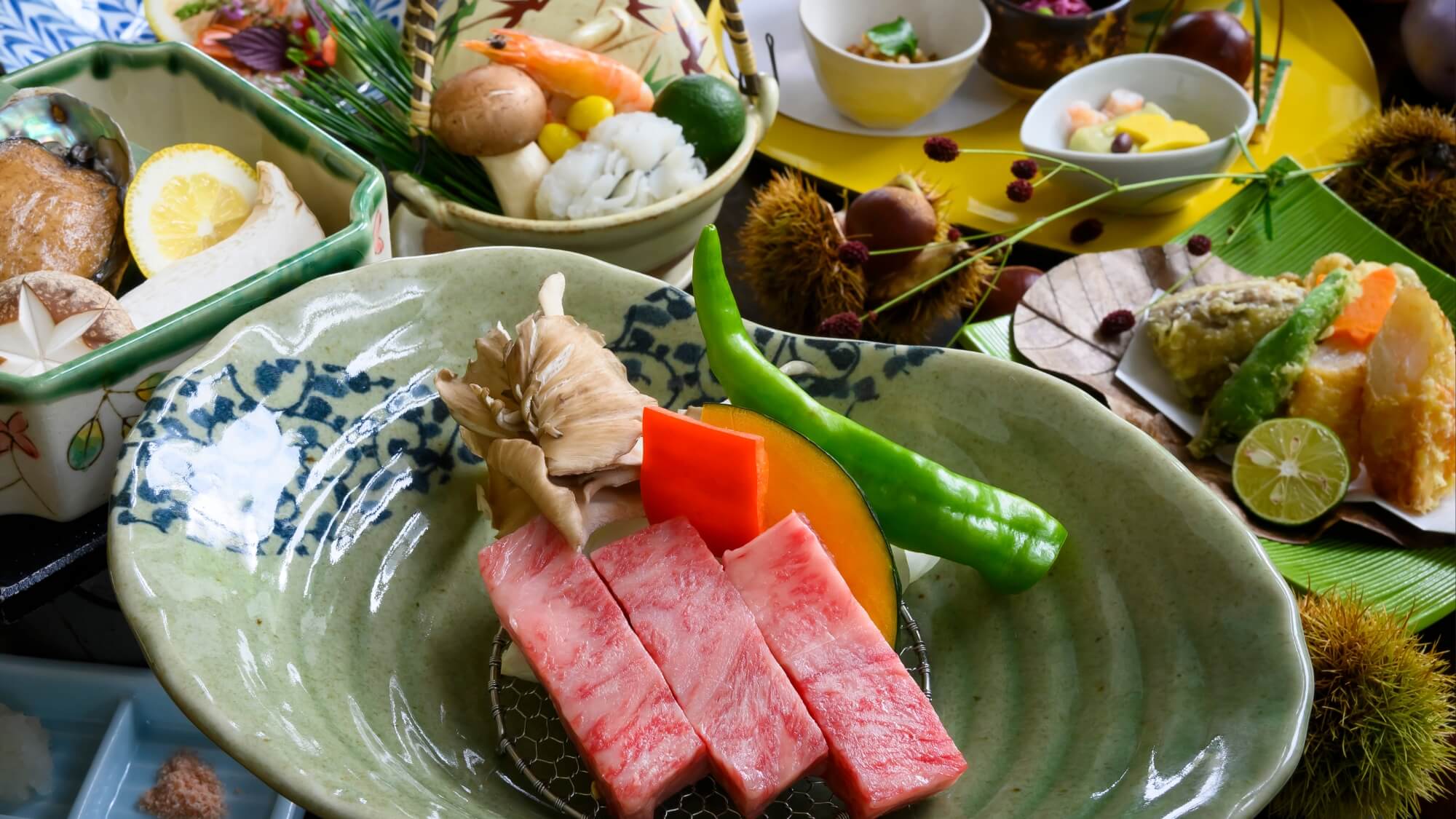 【秋のやまゆり会席】日本三大和牛「米沢牛」を堪能できるスペシャルコース※写真はイメージです