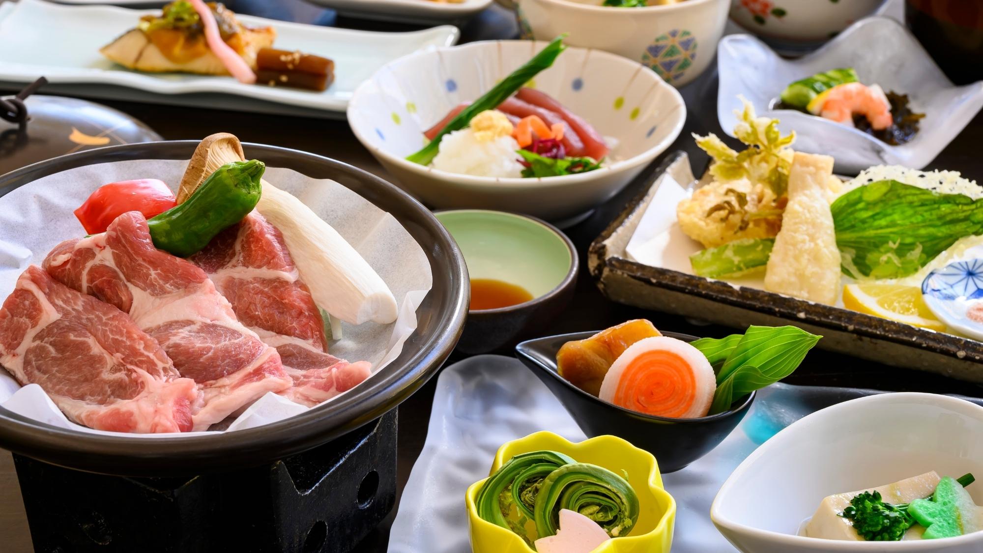 【春のこまくさ会席】上質な脂が雪のように白く、極上の口溶け「やまがた雪豚」※写真はイメージです