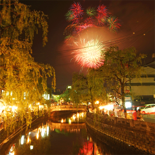 【夢花火× 楽天】心躍る夏の会席≪お部屋食or個室食≫貸切り風呂2趣・ゆかたde外湯めぐり＆花火見物