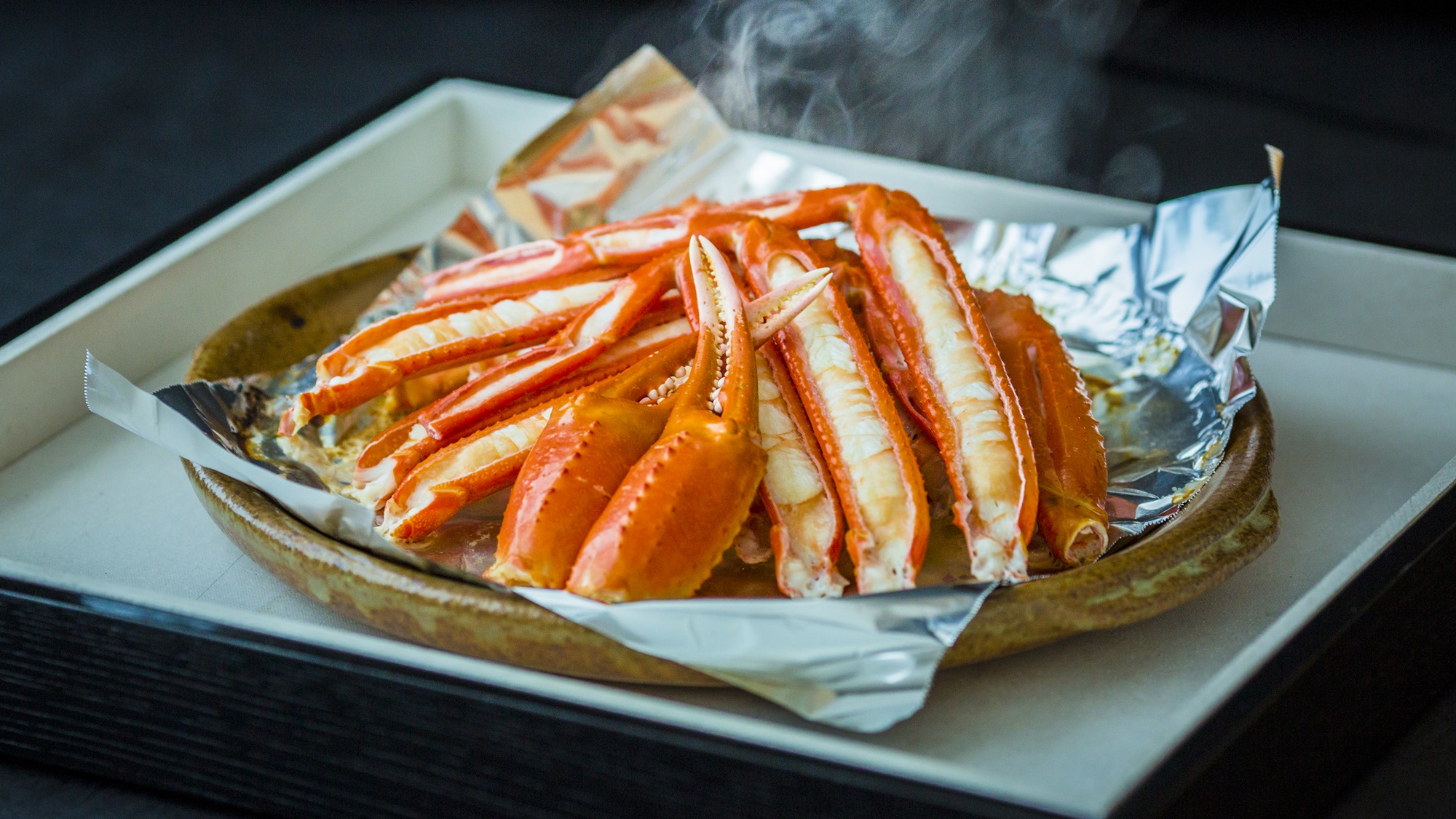 【紅ズワイ蟹上級フルコース】【定番会席・春】お料理一例　焼き蟹