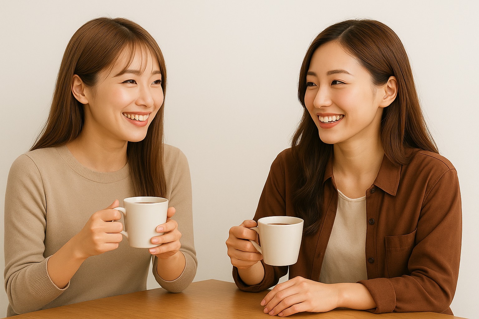 コーヒーを飲む女性