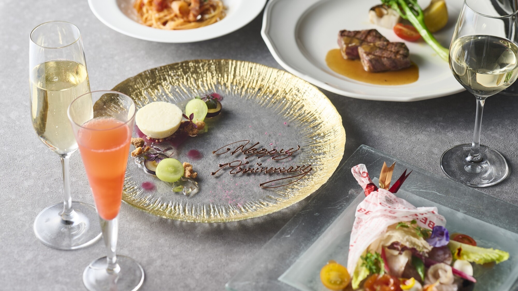 〜A Colorful time〜「オーヴェスト」ディナーコース＆フリーフロー付きプラン〜夕朝食付
