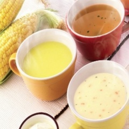◆朝食の一例◆洋食派のあなたにぴったり！スープも３種類ご用意しています
