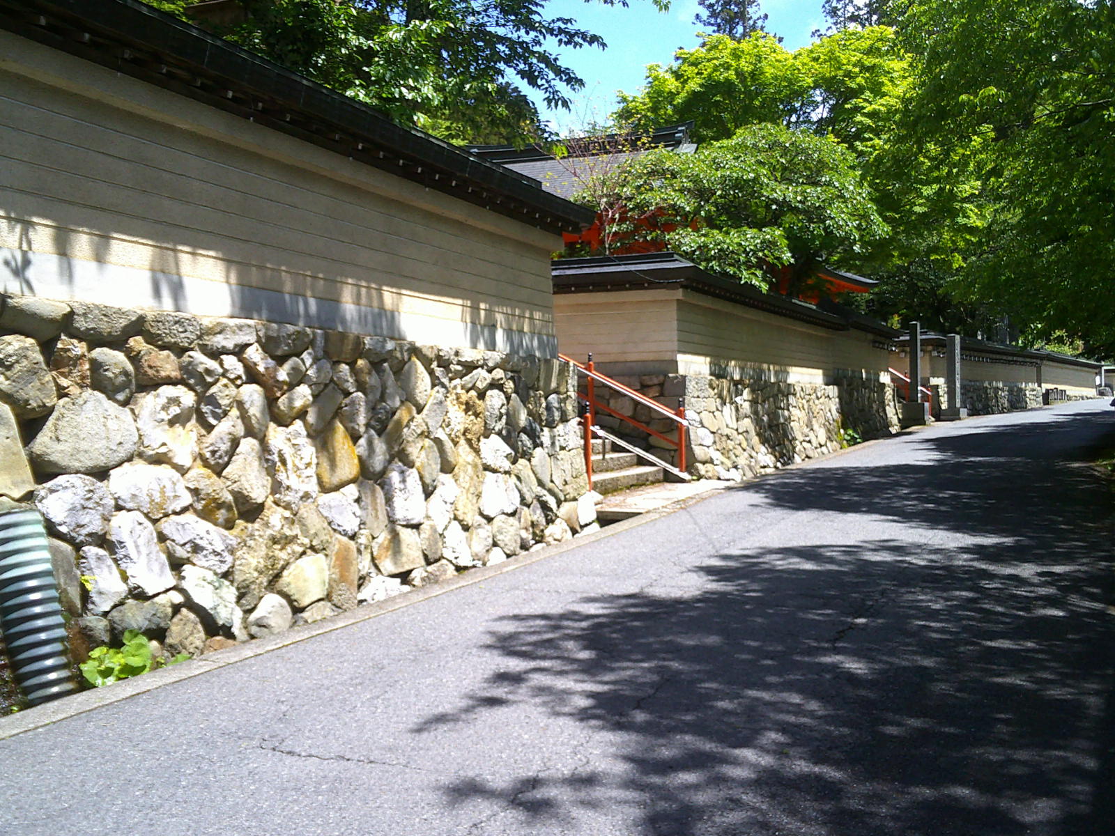 龍泉寺の石垣沿い
