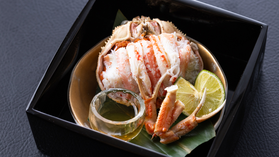 〜夫婦蟹プラン〜茹でまたは焼き・刺しで「加能ガニ」1杯を2人でシェア＋香箱蟹付き