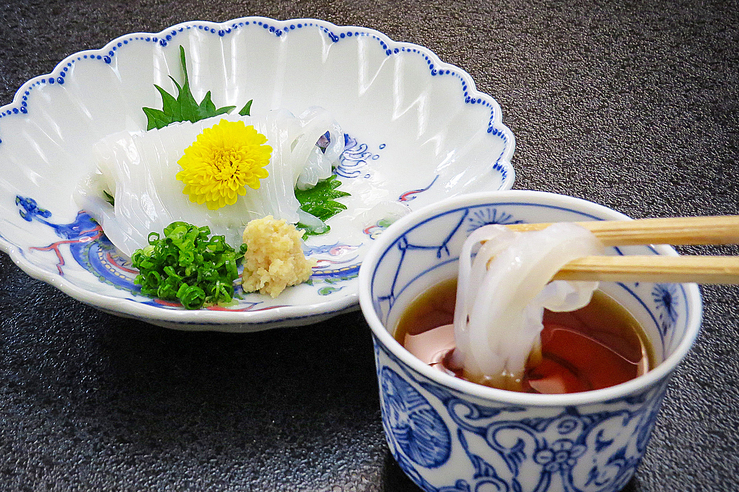 夏の美味涼み懐石＿赤烏賊そうめん