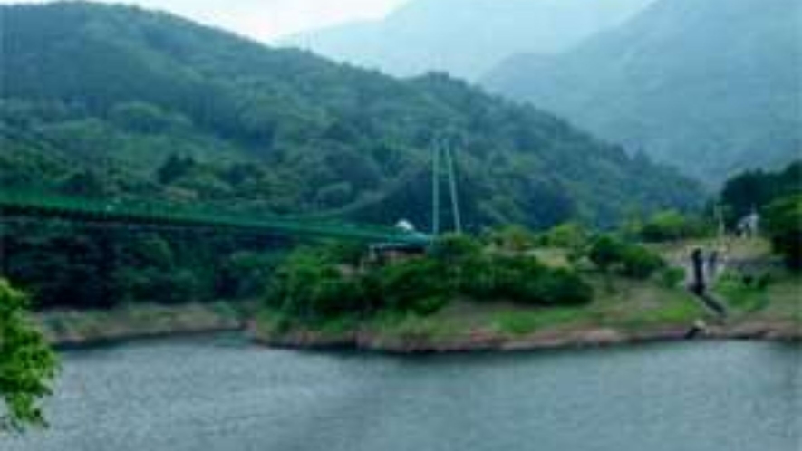 元日本一長い吊橋「もみじ谷大吊橋」