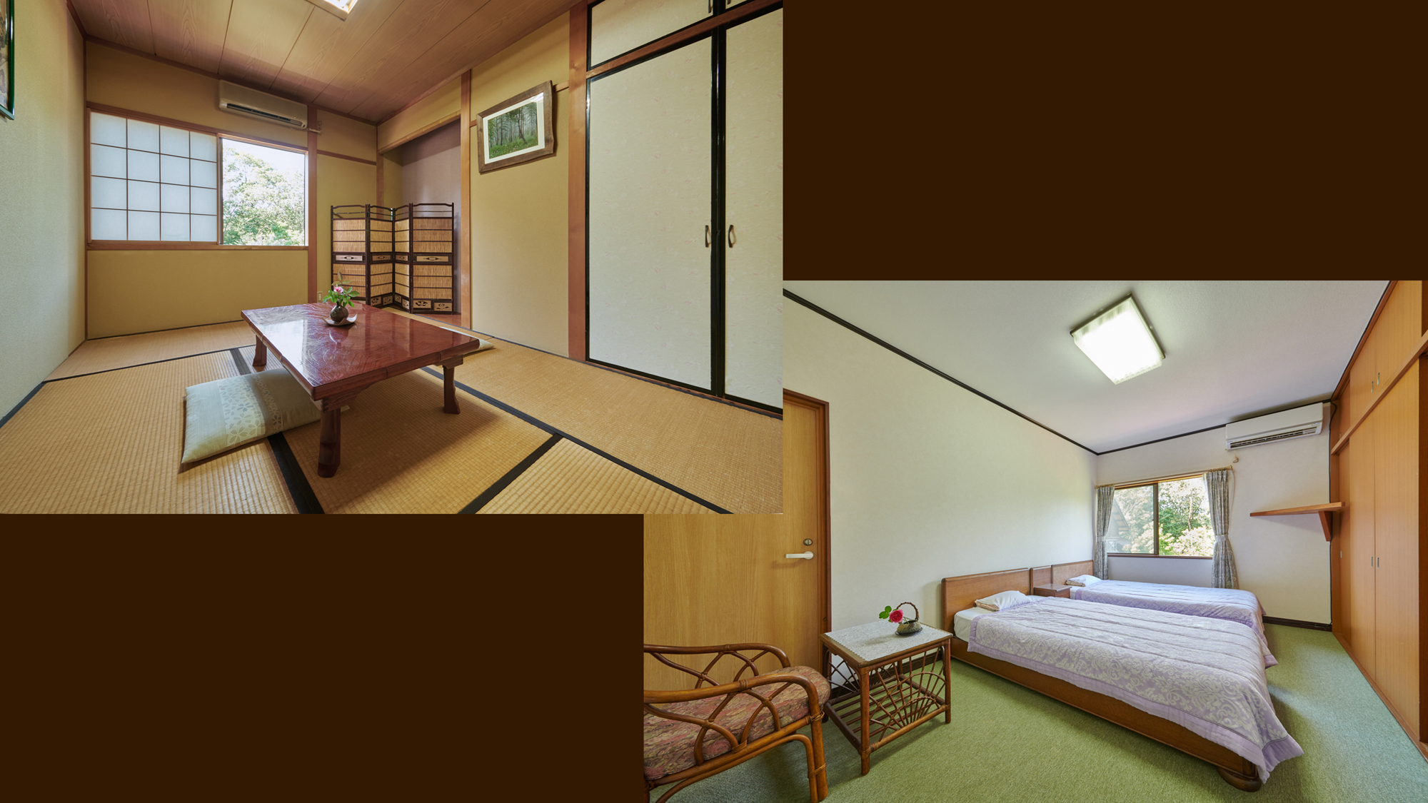 洋室　ツイン　と　和室６畳 － ２人用 - 16:9