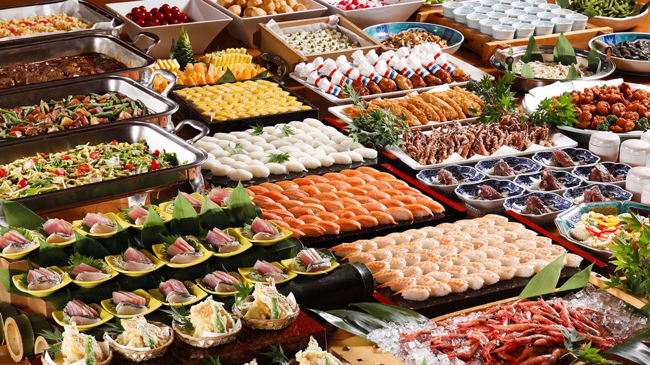 【当日限定】チェックイン17：00〜 当日予約でお得！蟹足＆甘えび＆和洋バイキング×90分飲み放題♪