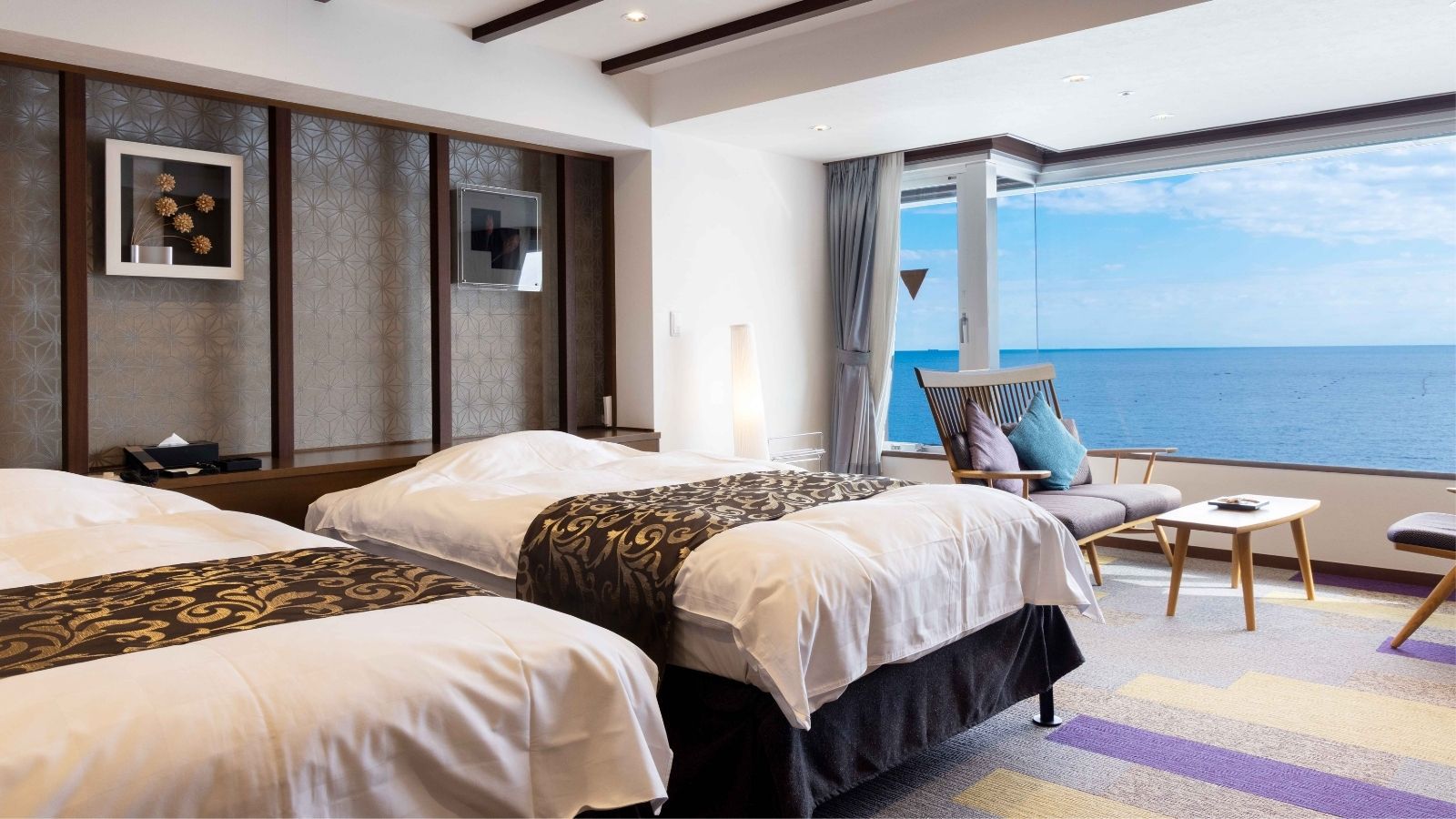 【客室】デラックスツイン ｜33平米