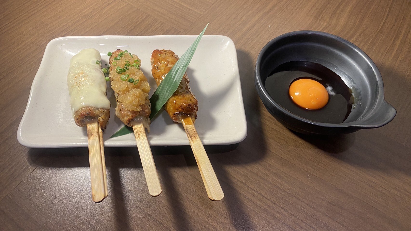 「つくね三種盛り合わせ」