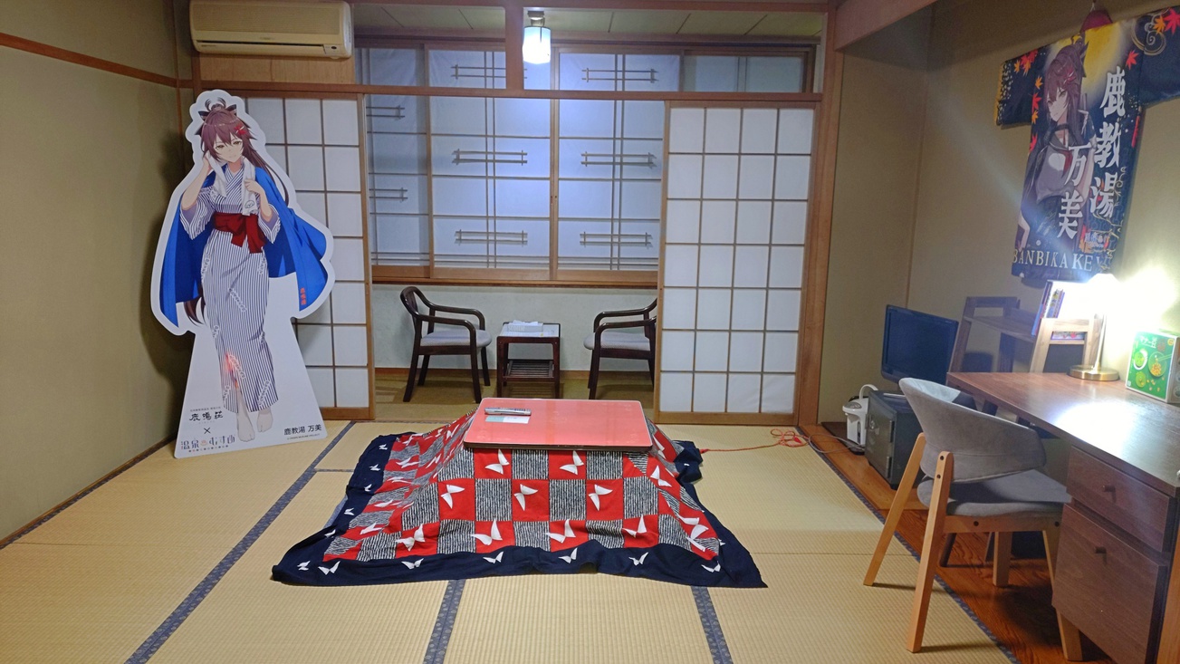 □禁煙□温泉むすめ鹿教湯万美コラボルーム10畳バス無トイレ付