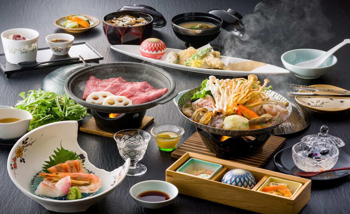 【選べる鍋】【信州豚蕎麦つゆ鍋orブイヤベース鍋】+信州牛冬信州恵みづくし基本会席