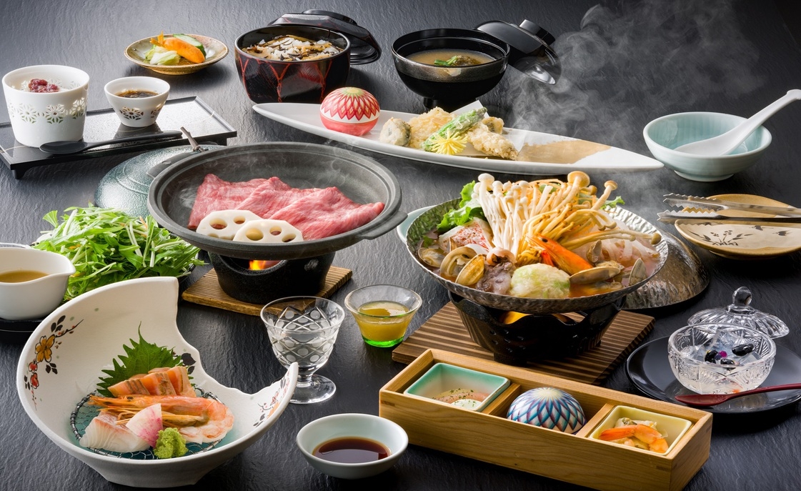 【選べる鍋】【信州豚蕎麦つゆ鍋orブイヤベース鍋】+信州牛冬信州恵みづくし基本会席