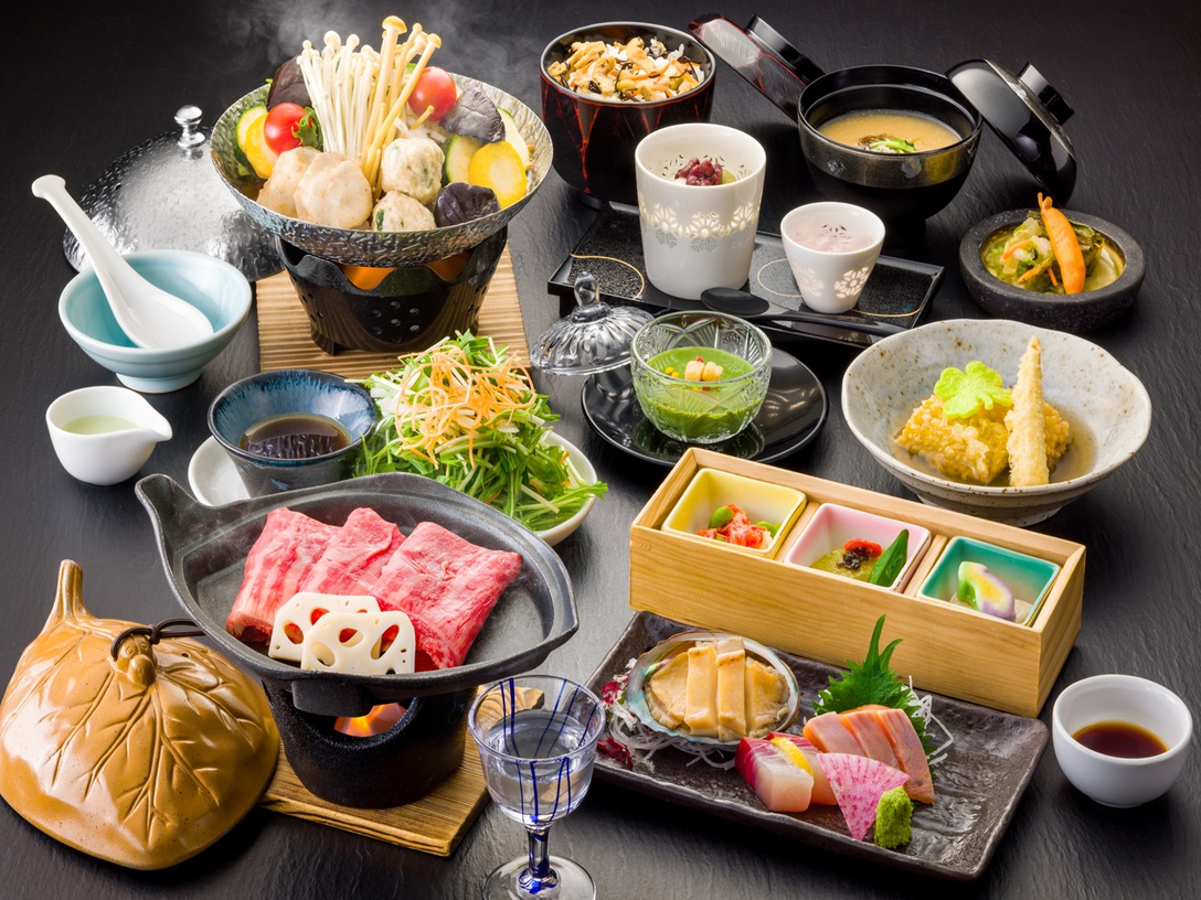 【鮑姿造り・鶏と夏野菜のトマト出汁鍋・信州牛の焼きしゃぶ】夏信州恵みづくしグレードアップ会席