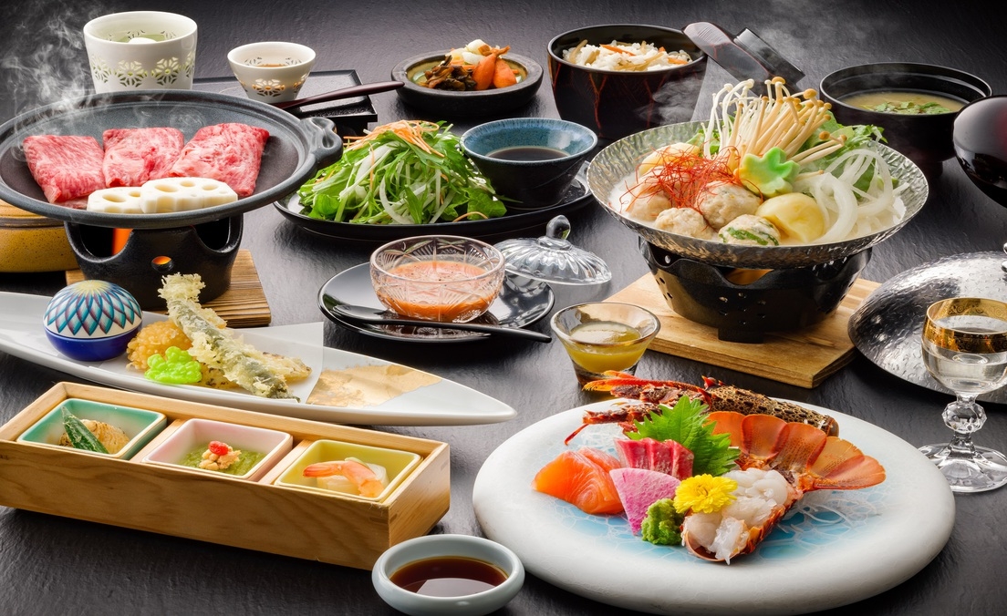 【早割30】一人1100円OFF【じゃが芋出汁信州味噌鍋・信州牛焼きしゃぶ・伊勢海老造】夏最上級会席