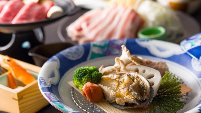 【長野県民限定】お一人様2200円OFF【鮑の宝楽蒸し＆信州牛しゃぶ＆信州豚しゃぶ】冬グレードUP