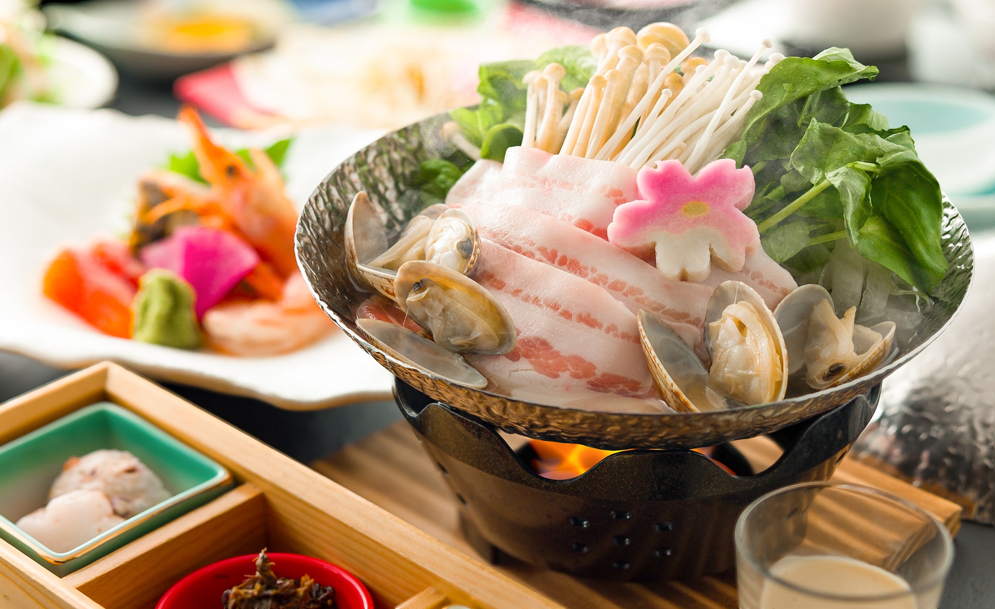 2025年春信州豚と浅利の春野菜鍋