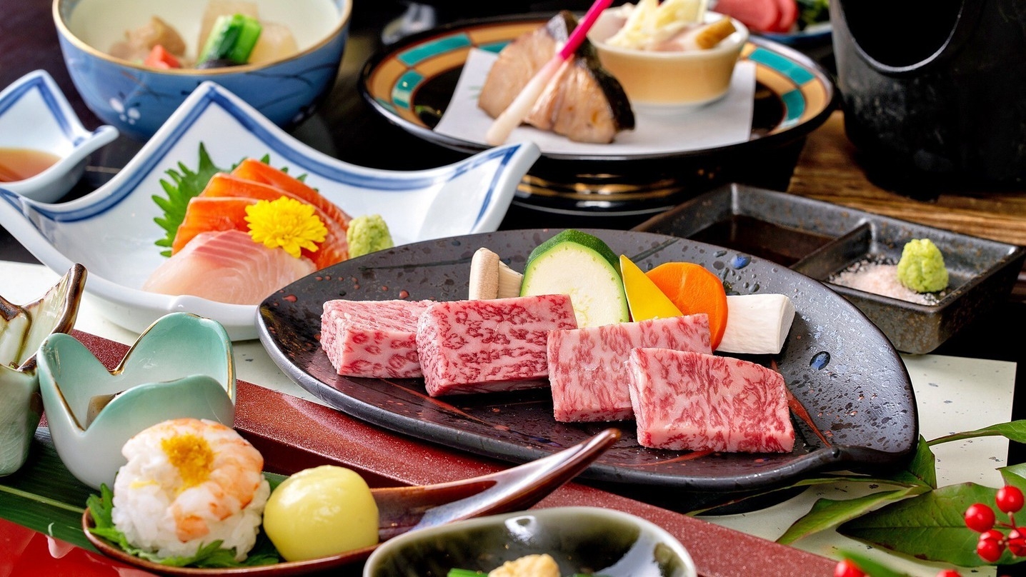 【10％OFF】【楽天スーパーSALE】信州牛×飛騨牛に舌鼓♪人気の基本会席プラン＜1泊2食＞