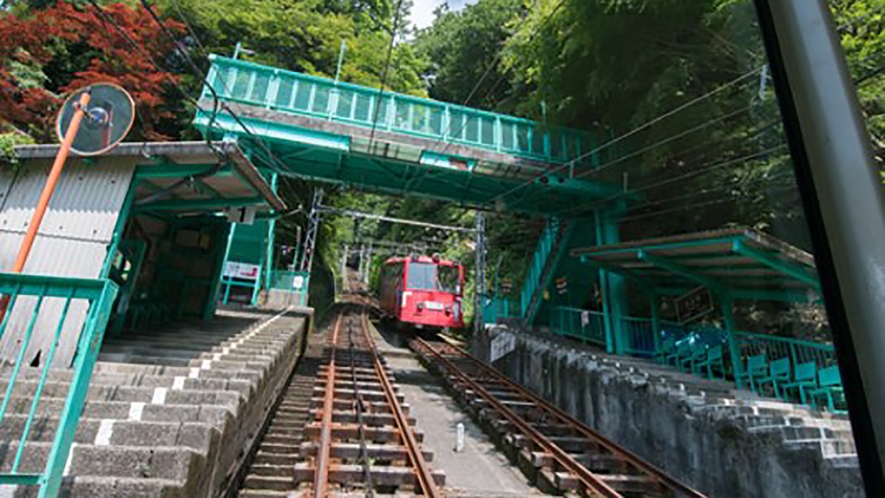 *途中、「大山寺」という駅があります。