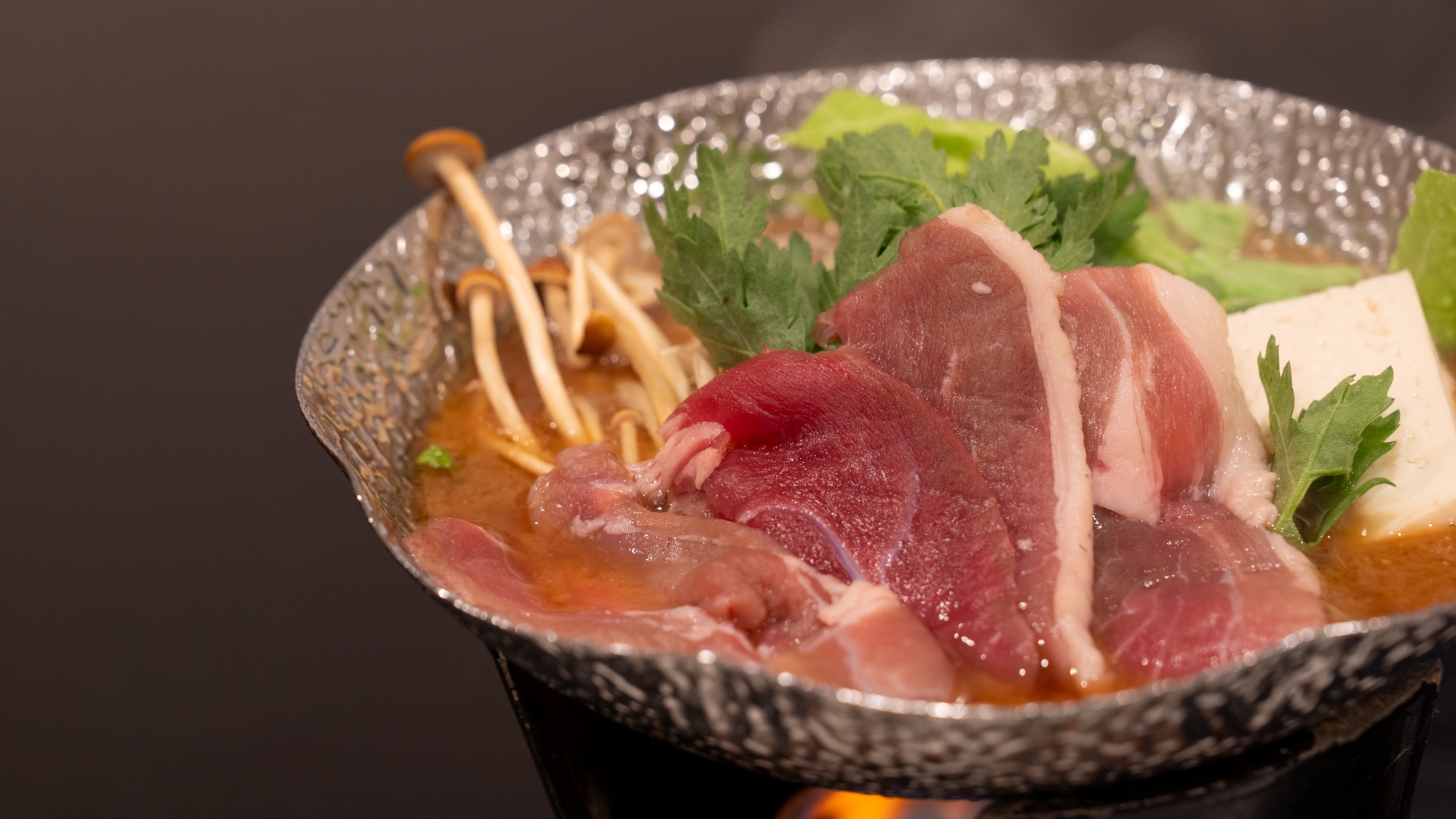 *【夕食一例】吉野猪牡丹鍋