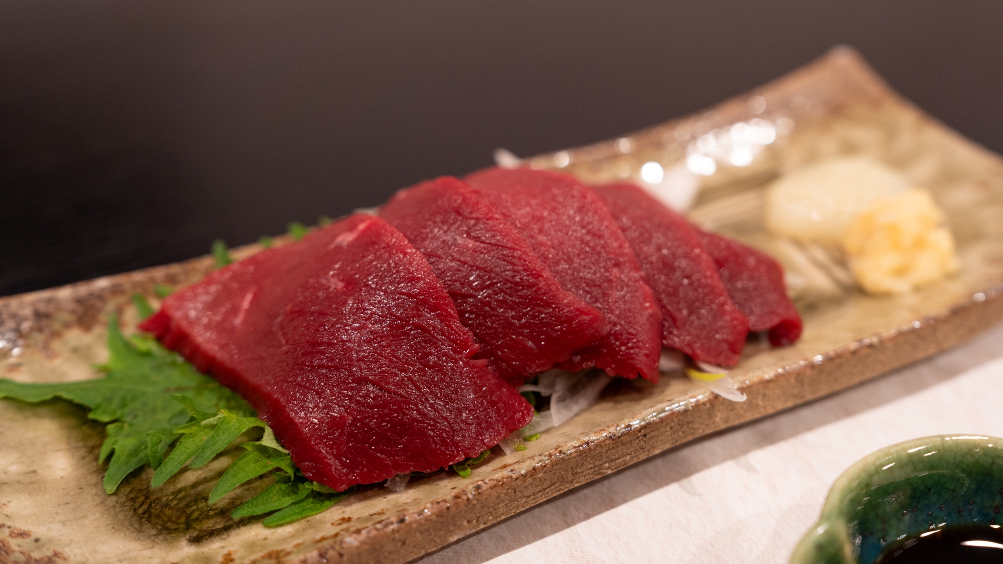 *【夕食一例】吉野鹿モモ肉刺身