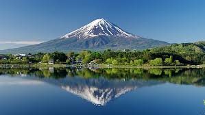 河口湖と富士山