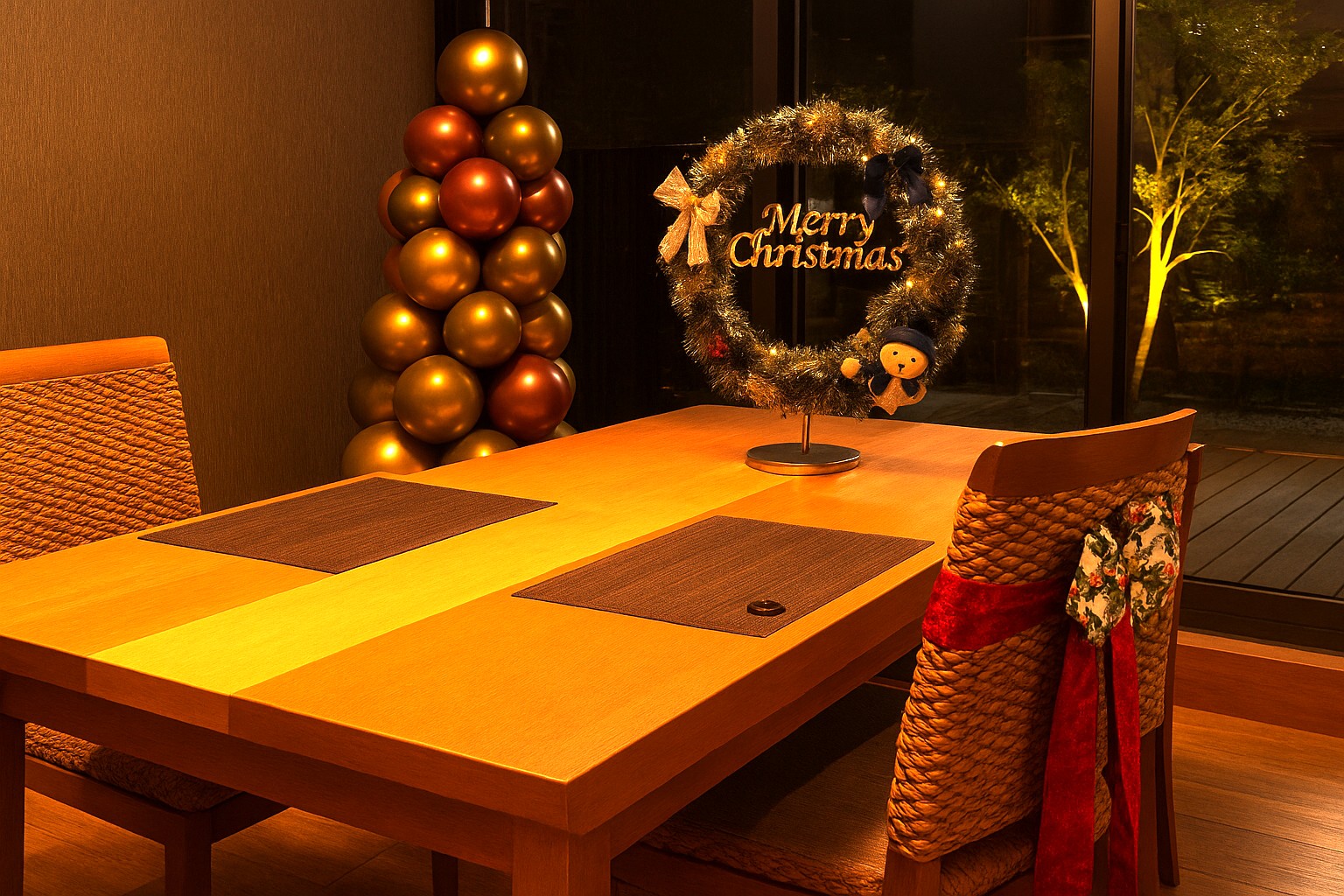 旬撰Dining乙姫の一室をクリスマス仕様