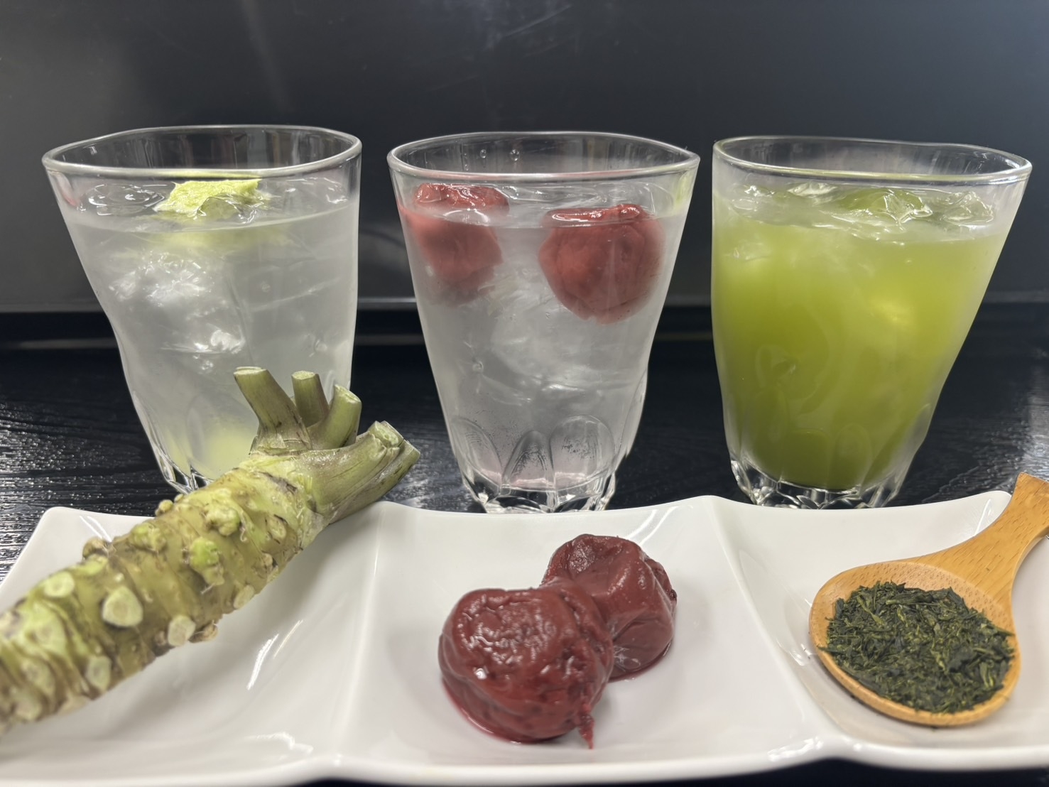 【地元の静岡茶・山葵・梅干し】地元素材の焼酎割り付プラン！≪子供不可≫
