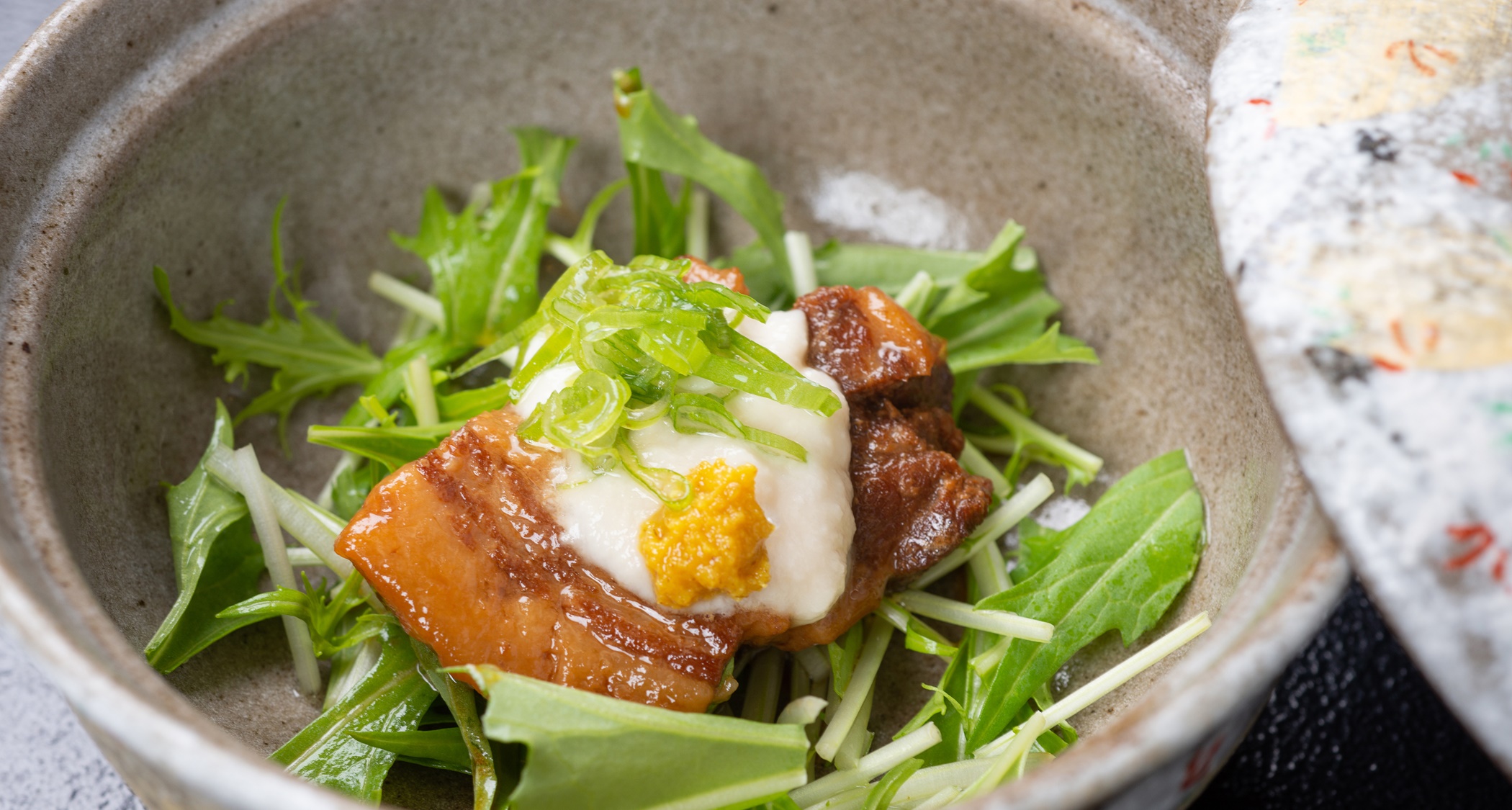 *ご夕食一例（冬）ワインを飲んで育った山梨ならではの豚肉の角煮