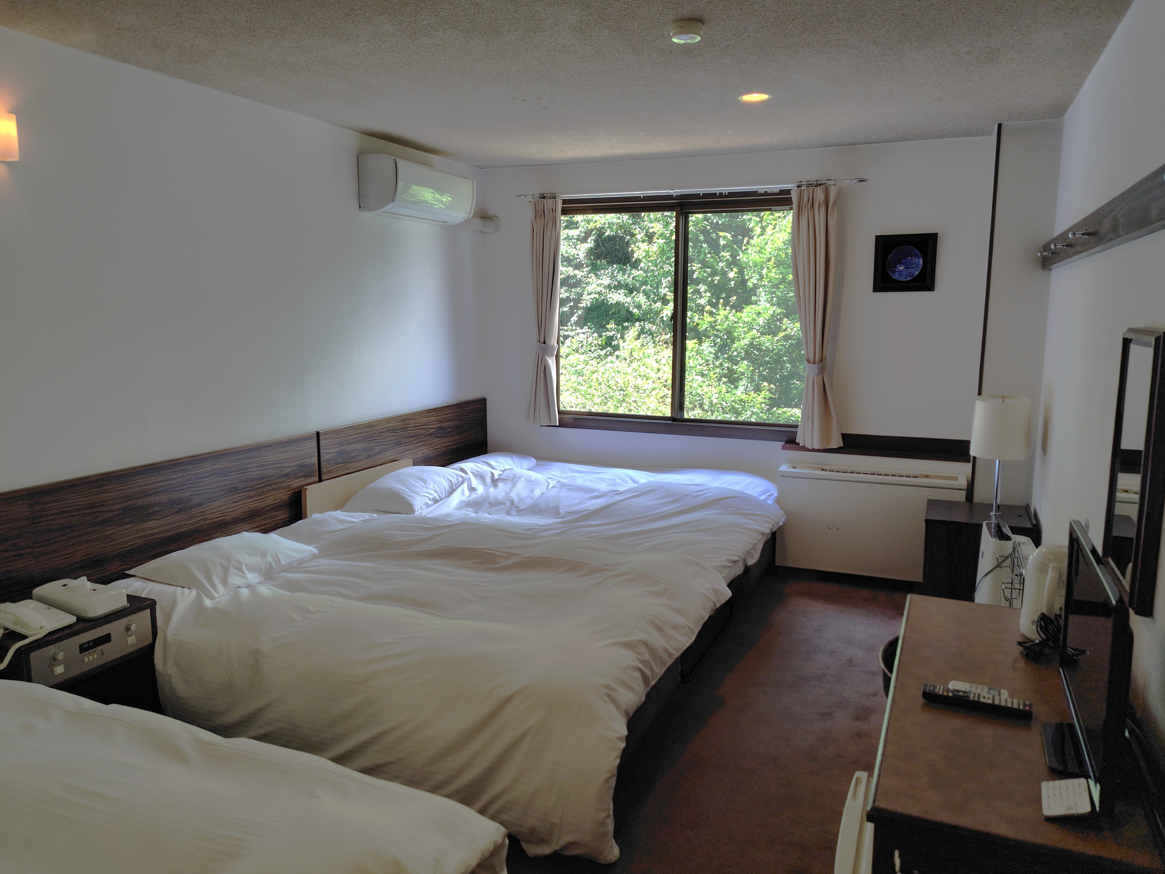 基本部屋タイプ（トリプル）にエキストラベッドを１台追加したお部屋ですのでかなり狭くなります。