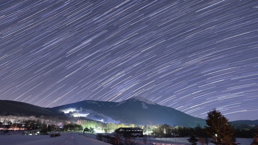 女神湖・蓼科山・星空