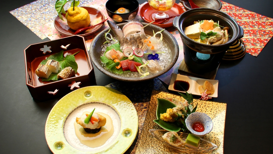 【湯浅海鮮会席】旬の食材をお召し上がりください！　(一例)