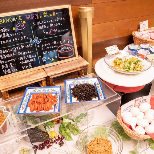 【朝食】日立の食材を使ったブッフェスタイルの朝食一例