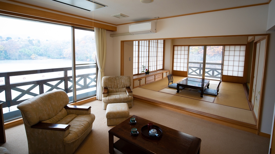 【特別室：仙丈】最上階4階／禁煙バストイレ付＜レイクビュー＞