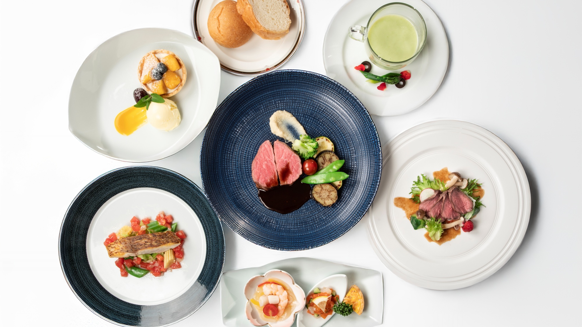 *【夕食一例/洋食】前菜からメインのお肉・お魚まで手作りと彩りにこだわった洋食ディナー